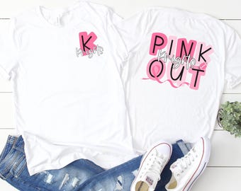 Knights football pink out breast cancer ribbon t-shirts.