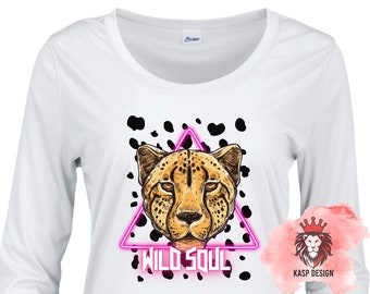 Retro neon sign Wild Soul team school mascot spirit wear T-shirt