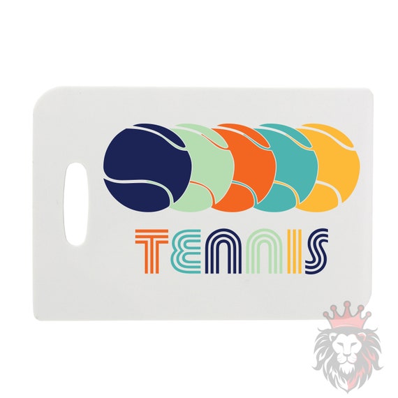 Retro Tennis tag for backpacks, luggage or gifts.