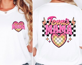Tennis Mama heart t-shirts.