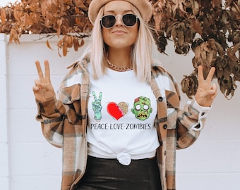 Peace love zombies t-shirts.