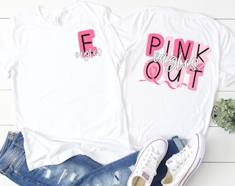 Eagles football pink out breast cancer ribbon t-shirts.