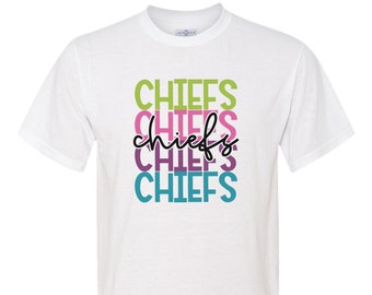 Chiefs game day spirit wear t-shirts.