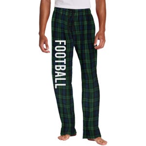 Custom Football buffalo plaid lounge pants