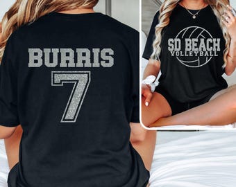Custom volleyball spirit wear t-shirts, sweatshirts, hoodies with name & number on the back.