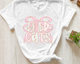 Wildcats Pink Out Bow T-Shirt: Feminine Spirit Wear
