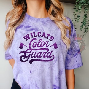 Custom Color Guard Spirit Wear on Comfort Colors Color Blast t-shirts and sweatshirts