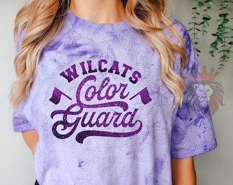 Custom Color Guard Spirit Wear on Comfort Colors Color Blast t-shirts and sweatshirts