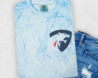 Youth Pumas Rugby Comfort Colors color blast t-shirts.