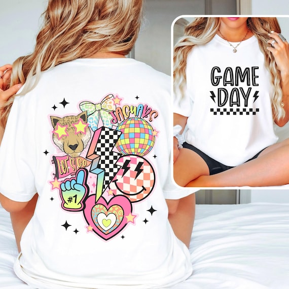 Jaguars Game Day t-shirts for kids and adults.