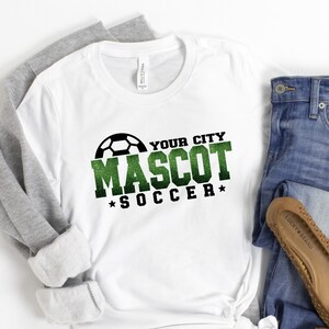 Custom Soccer shirts, sweatshirts. and hoodies with your team's name and mascot.