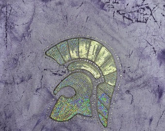 Rhinestones & Sequins Spartan's Spirit Wear on unisex medium amethyst Comfort Colors Color Blast t-shirt