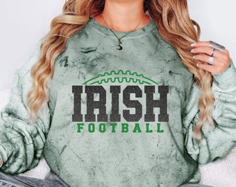 Custom football spirit wear on Comfort Colors Color Blast t-shirts & sweatshirts