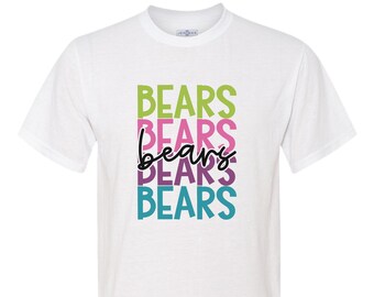 Bears game day spirit wear t-shirts.