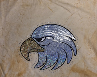 Rhinestones & Sequins Eagle's Spirit Wear on unisex medium citrine Comfort Colors Color Blast t-shirt
