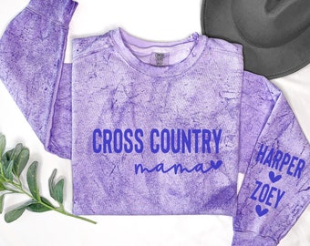 Cross Country Mama Shirt Personalized Sleeve Spirit Wear Mom Gift