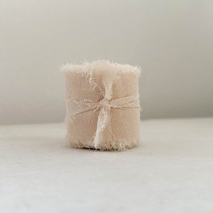 Chiffonband in vanille | zum Basteln, für Brautstrauß, für Hochzeitseinladungen | eine ROLLE mit 5 Metern