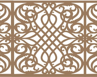 Laser Cut Wall and Ceiling Embellishment Louie 5 Panel Strip Decorative Lower Wall Panel Dolls House Decorations 