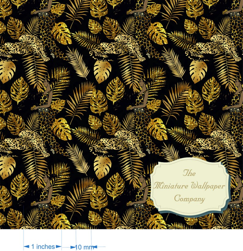 Golden Jungle Luxury Wallpaper 170gsm or selfadhesive A3 Etsy