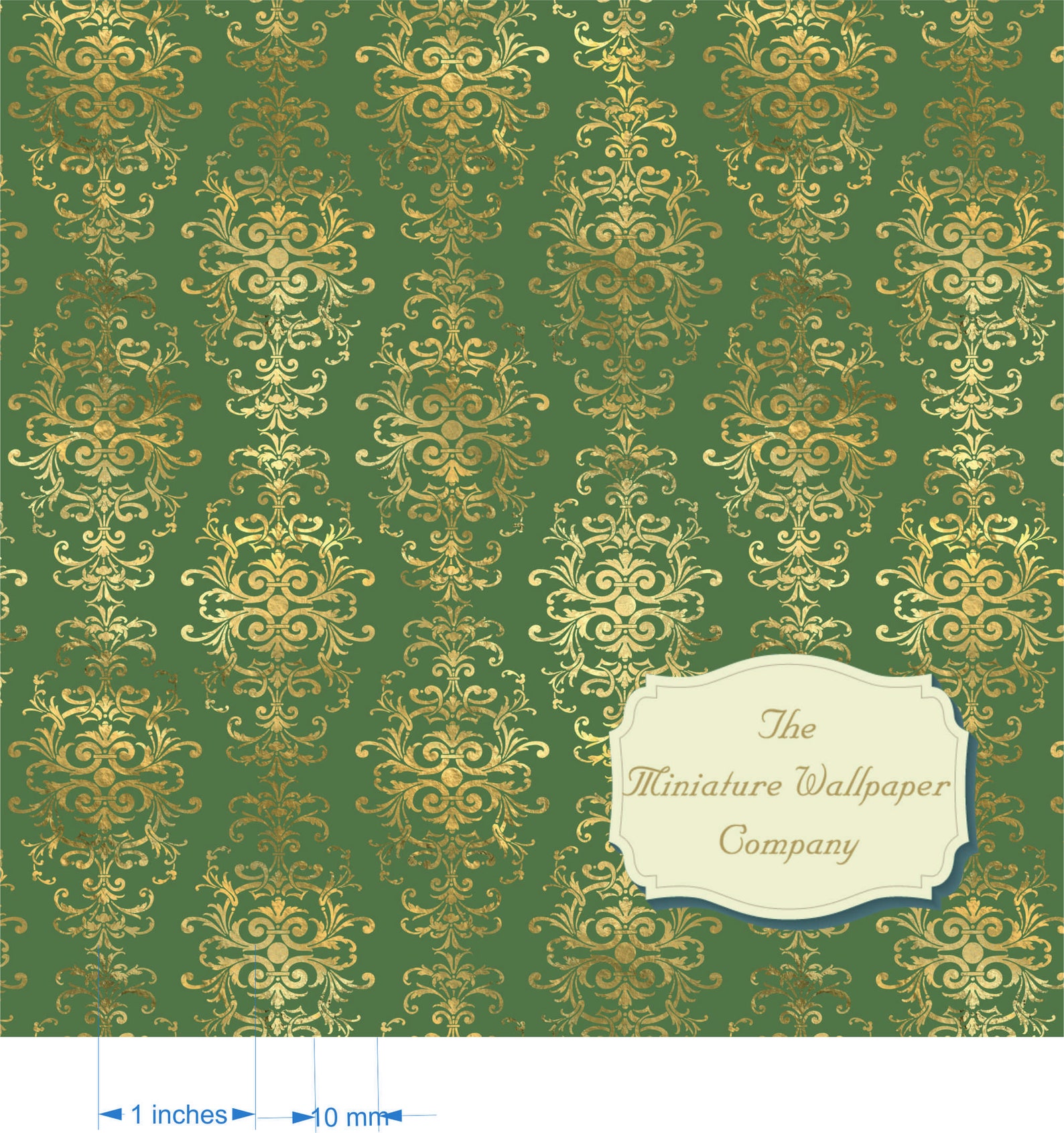 Sage And Gold Elegance Luxury Wallpaper Miniature Wallpaper | Etsy