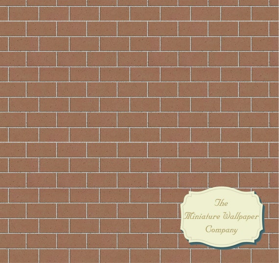 Basic Brick Cladding Sheet 12th Scale Miniature Wallpaper 24th Scale