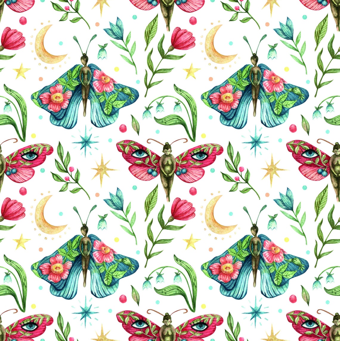 Vintage Moths Luxury Wallpaper 170gsm or self-adhesive A3 | Etsy