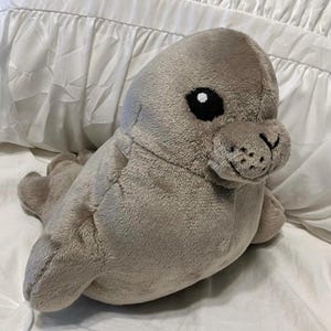 Soft Grey-Brown Seal Plush