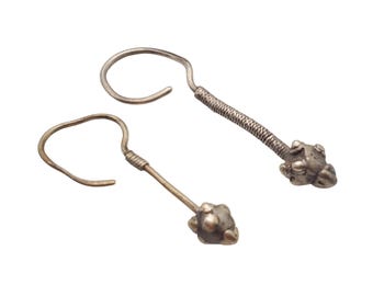 Vintage Silver Tuareg Dangle Earrings: Moroccan Tribal Jewelry