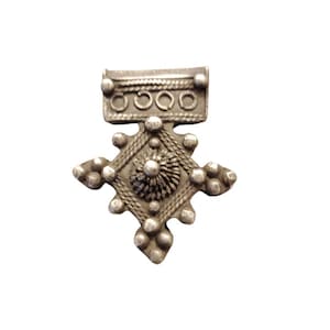 Antique Moroccan Silver Berber Cross Pendant Ethnic Tribal, Hand Crafted Silver, Pendants Necklace, Ethnic Jewelry, Tribal Jewelry
