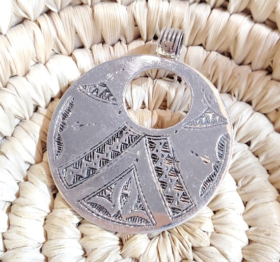 Berber Sahara Pendant 925 Silver Moroccan  , Ethnic Tribal, silver Pendant, Berber Jewelry, Moroccan Pendant, Talisman Pendant