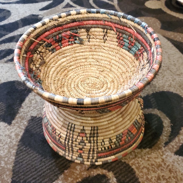 Ethiopian decorative basket handwoven basket large  basket, African Art, Décor Baskets,bread basket,Ethiopian Basket