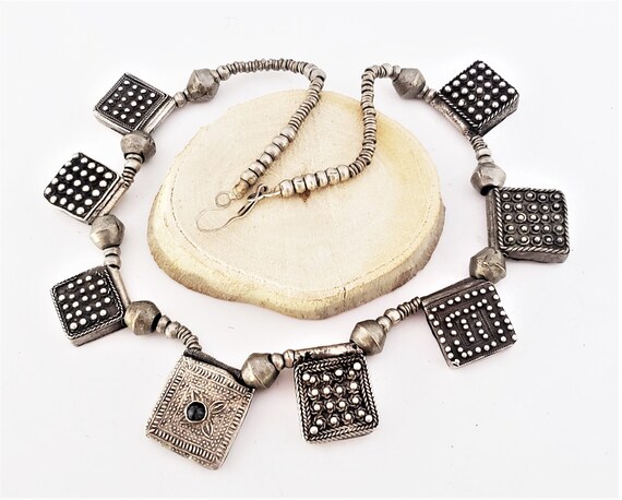 Antique African Silver Amulet Necklace Antique African Silver Amulet Necklace