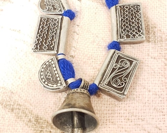 Dijes antiguos de plata para caja de oración Telsum: colgantes tribales etíopes y eritreos