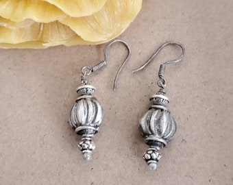 Vintage Silver Tuareg Earrings: Moroccan Tribal Jewelry