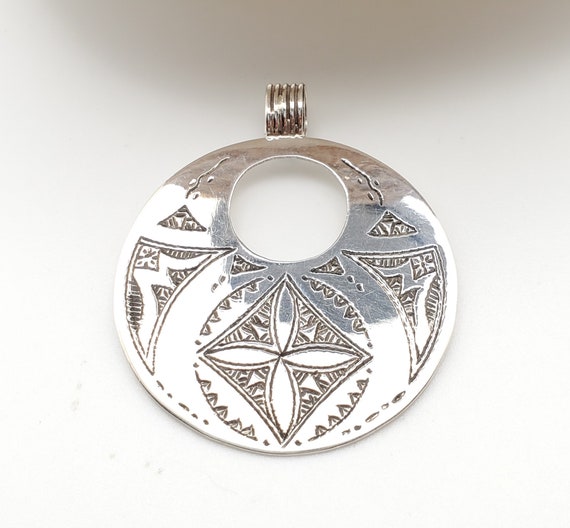 Berber Sahara Pendant 925 Silver Moroccan  , Ethn… - image 8