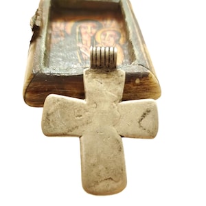 Antique Silver Ethiopian Orthodox Coptic Cross pendant,Maria Theresa ,silver coin, Cross Pendant,Ethnic Tribal,Handmade Jewelry