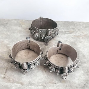 vintage old Silver Bedouin Bangle bracelet from Yemen ,Ethnic Tribal, Antique ,Boho jewelry , Ethnic, East African
