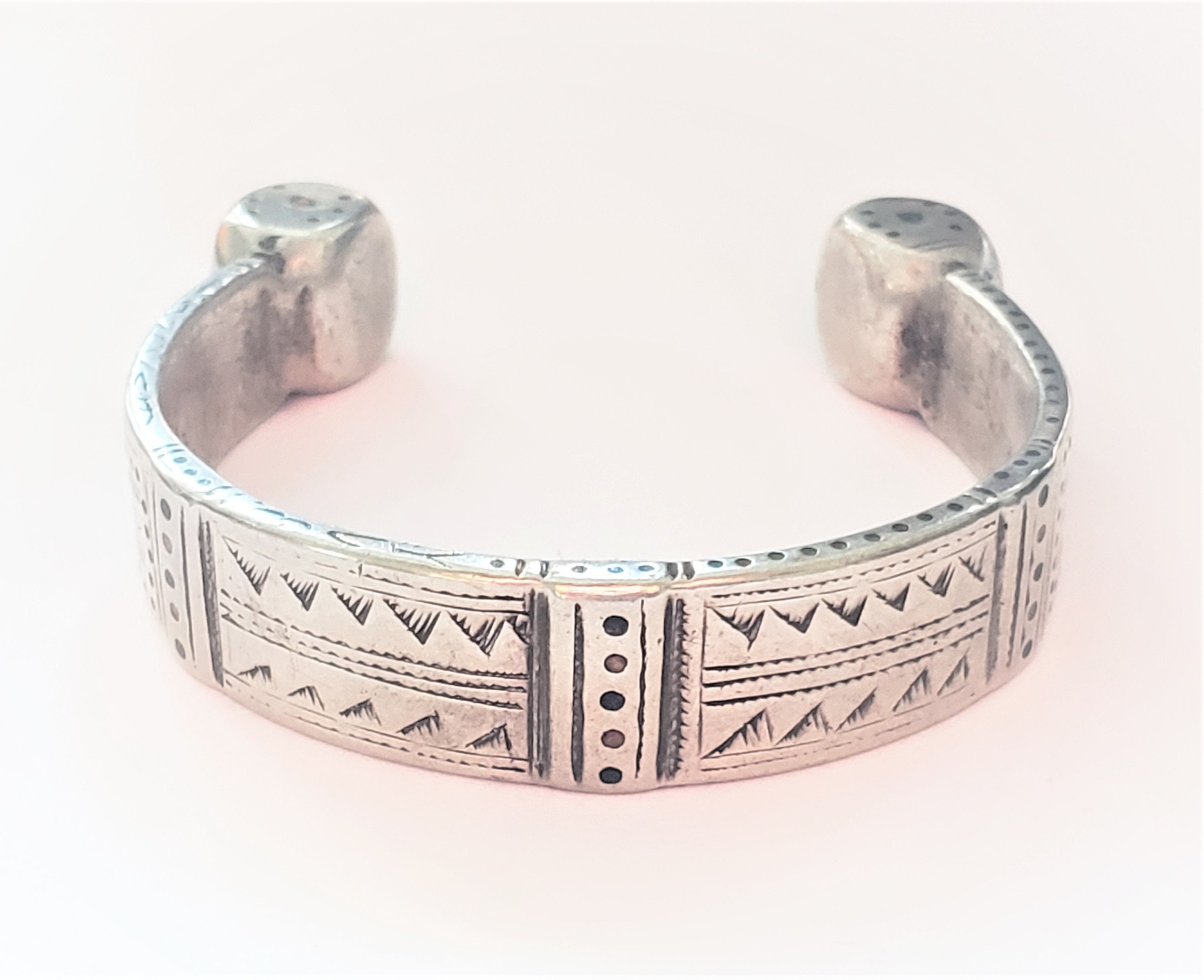Ethnic Jewelry African Silver Horn Bracelet Bijoux Bracelets Bracelets manchette Vintage Silver Tuareg Cuff Bangle 