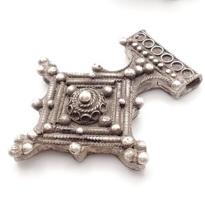 Antique Moroccan Silver Berber Cross Pendant Ethnic Tribal, Hand Crafted Silver, Pendants Necklace, Ethnic Jewelry, Tribal Jewelry