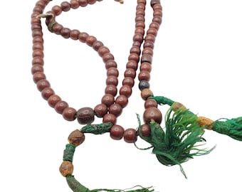 Antique Ethiopian Prayer Beads Tasbih: African Trade Beads, 24''