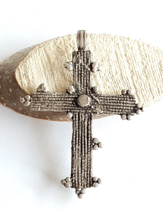 Antique Silver Filigree Ethiopian Orthodox Coptic… - image 3