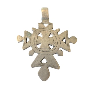 Antique Silver Ethiopian Orthodox Coptic Cross pendant,Maria Theresa ,silver coin, Cross Pendant,Ethnic Tribal,Handmade Jewelry