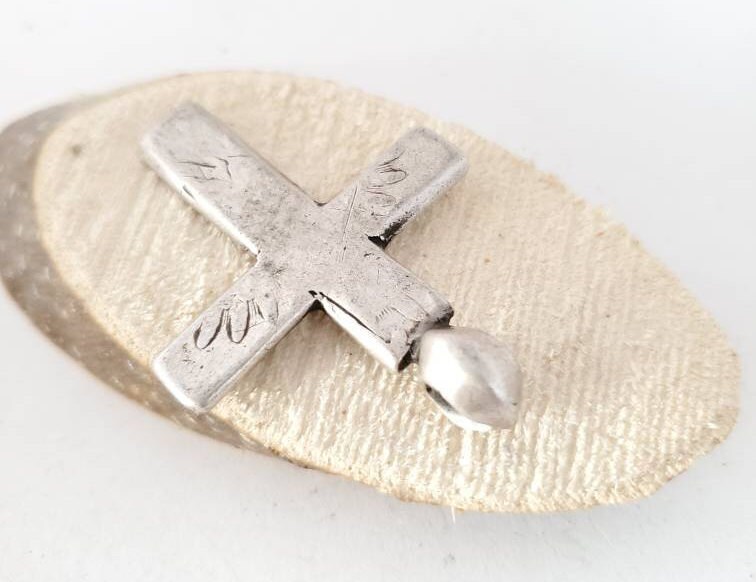 アンティーク エチオピア クリスチャン シルバー クロス ペンダント