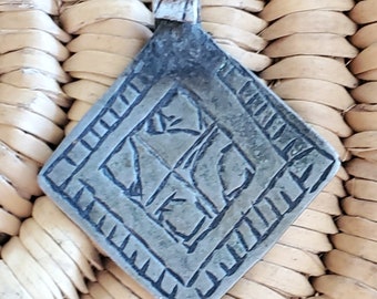 Antique Berber Silver Pendant: Moroccan Tribal Jewelry