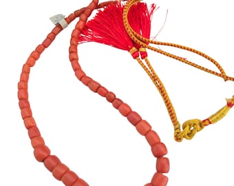 Antique Yemen natural Authentic Red Coral Beads necklace ,Coral necklace ,Islamic Beads ,vintage Coral, Old Yemen Coral ,Red Coral