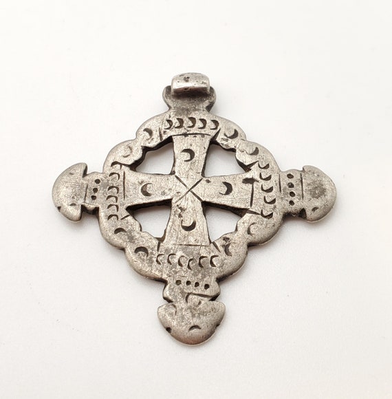 A Unique Patterned old Ethiopian Cross Pendant 18… - image 7