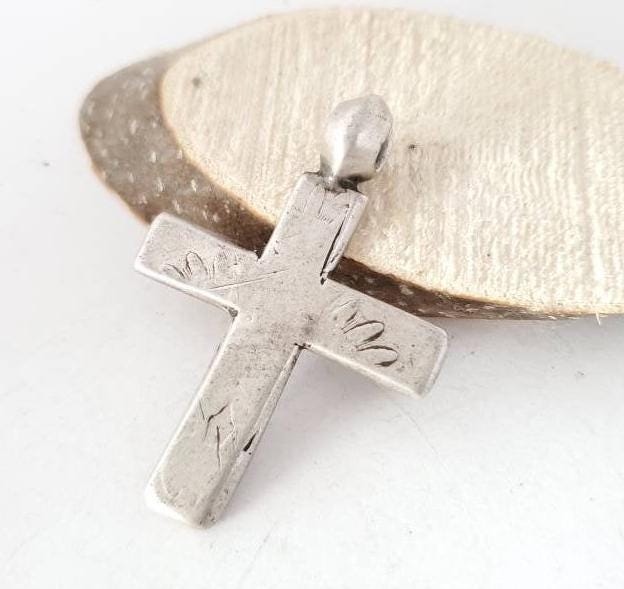 アンティーク エチオピア クリスチャン シルバー クロス ペンダント