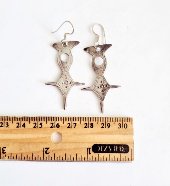 Moroccan Vintage Silver Tuareg Earring ,Tribal Ea… - image 9