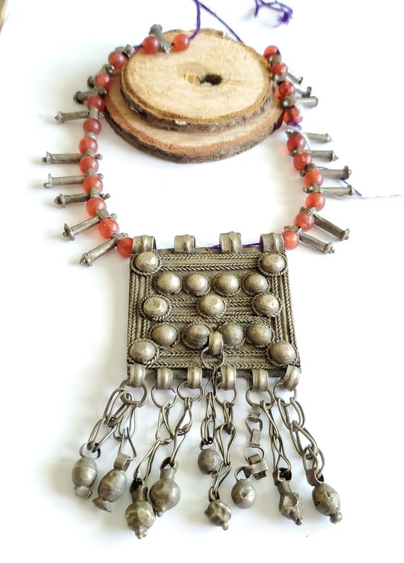 Antique African Silver Amulet Necklace Antique African Silver Amulet Necklace