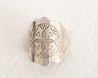 Anillo bereber marroquí: joyería étnica hecha a mano en plata de ley, talla 7